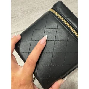 Alternative view of Chanel vintage lambskin vanity black with light gold hardware