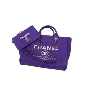 Chanel small Deauville purple with pouch