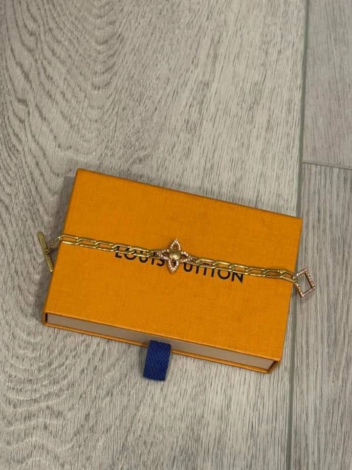 Lv Swarovski Crystal Flower Power Bracelet.