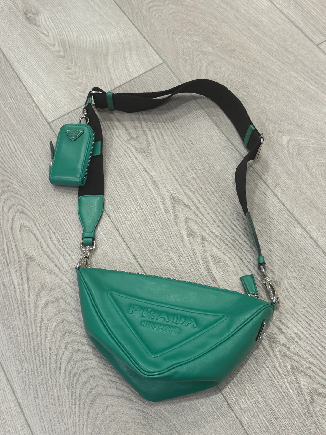 Prada leather triangle bag