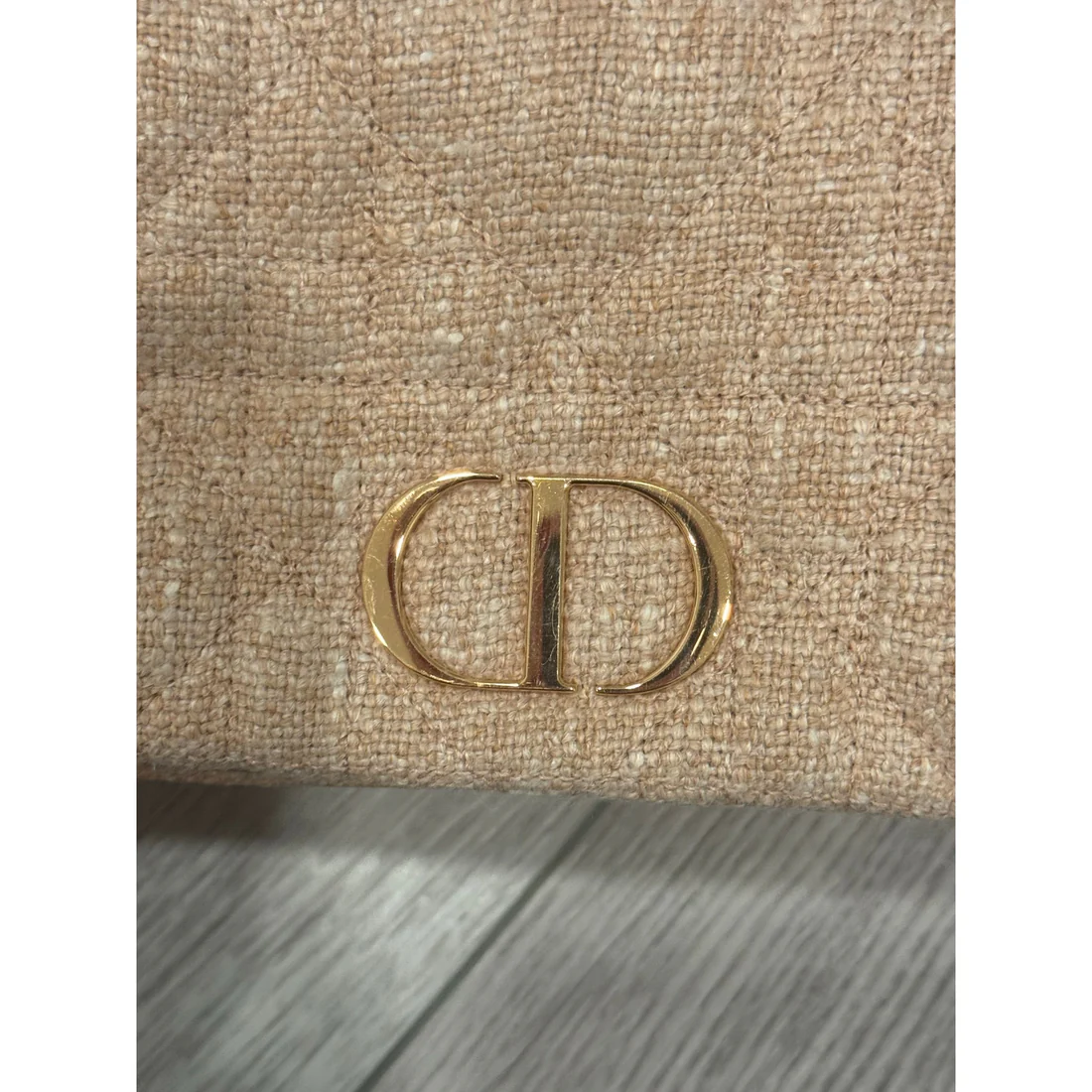 Christian Dior Linen Macrocannage Small Caro Bag Rose - Image 4