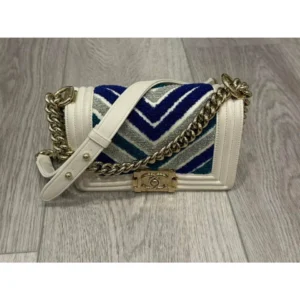 Chanel small chevron boy bag.