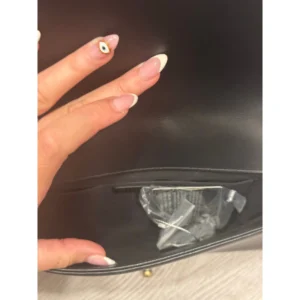 Alternative view of Chanel chevron gold and black shoulder boy bag