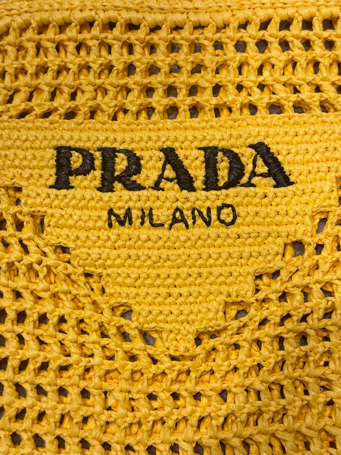 Prada Crochet Tote Bag For Sale - Image 2