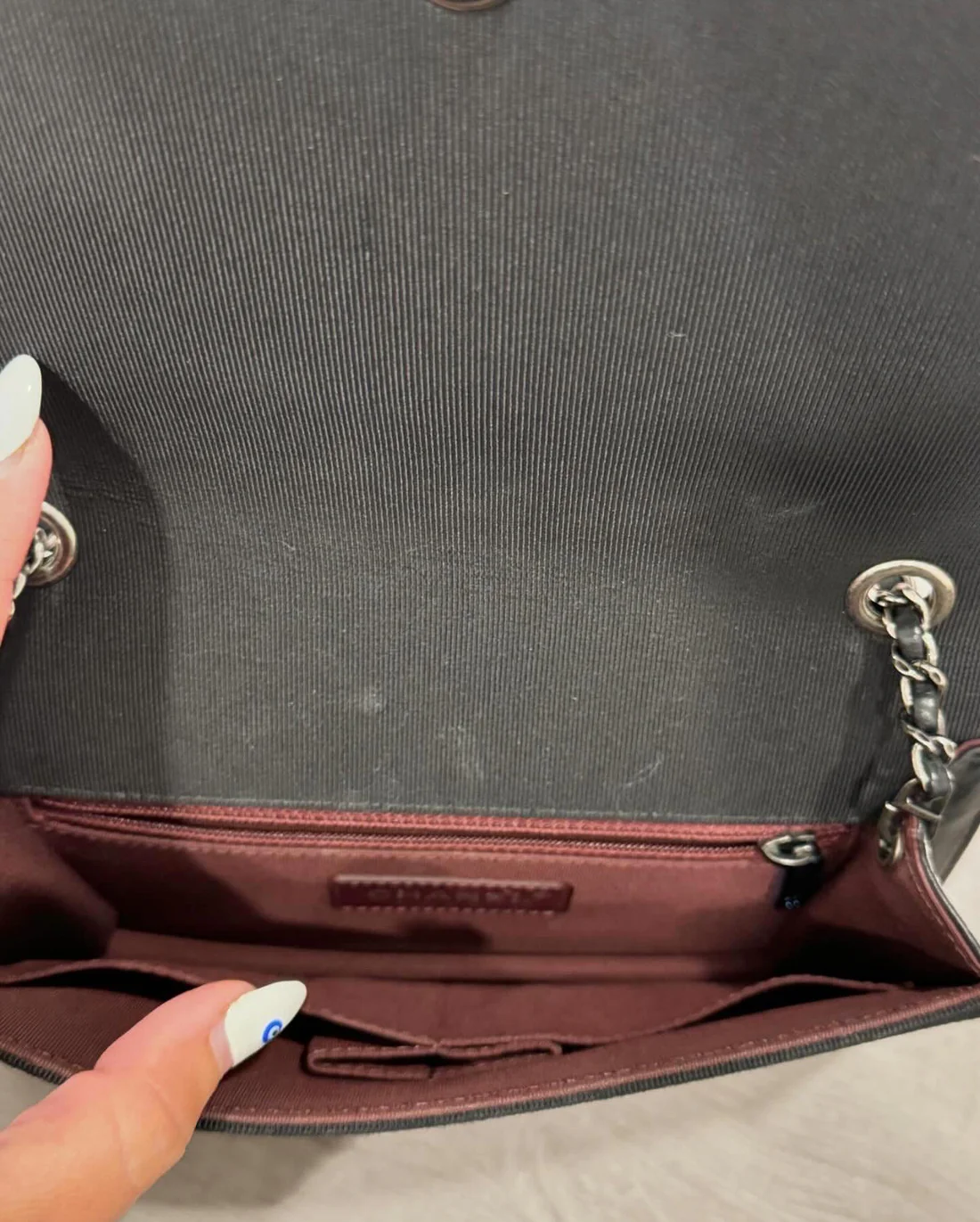 Chanel Black Lambskin Wallet on chain - Image 3