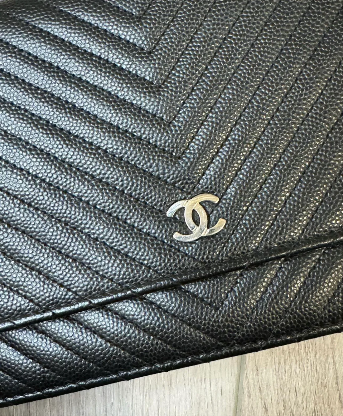 Chanel caviar chevron woc - Image 2