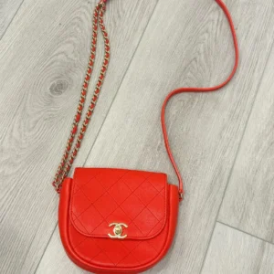 Chanel Red Calfskin shoulder bag