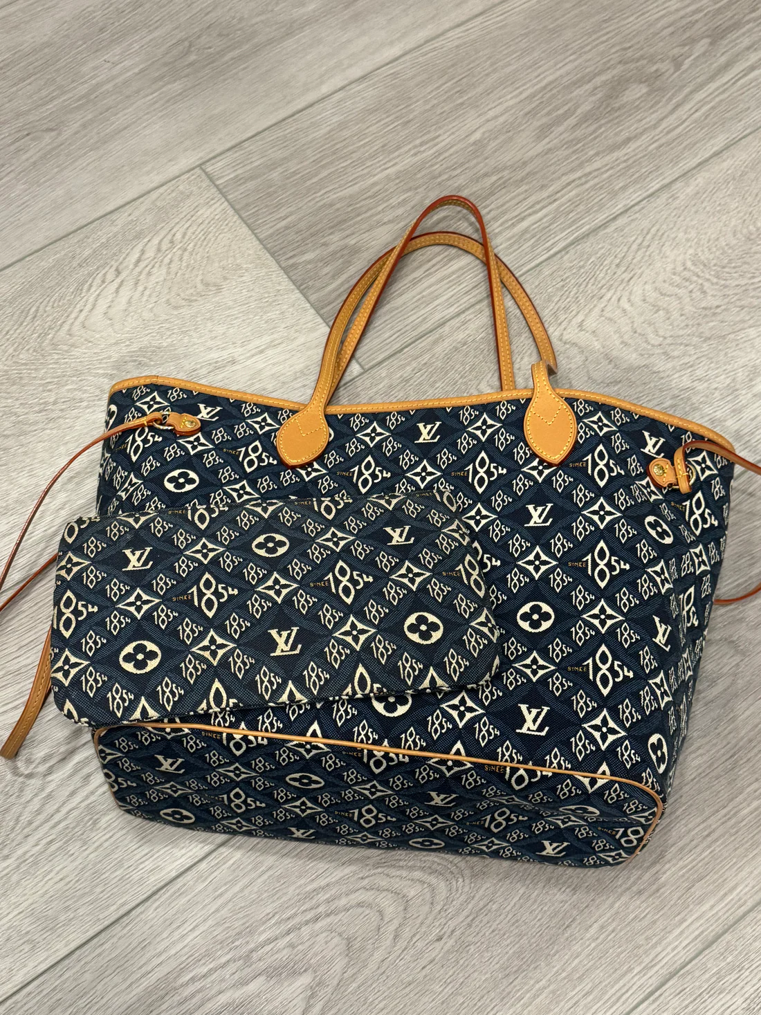 LV Neverfull jacquard since 1854 and pouch
