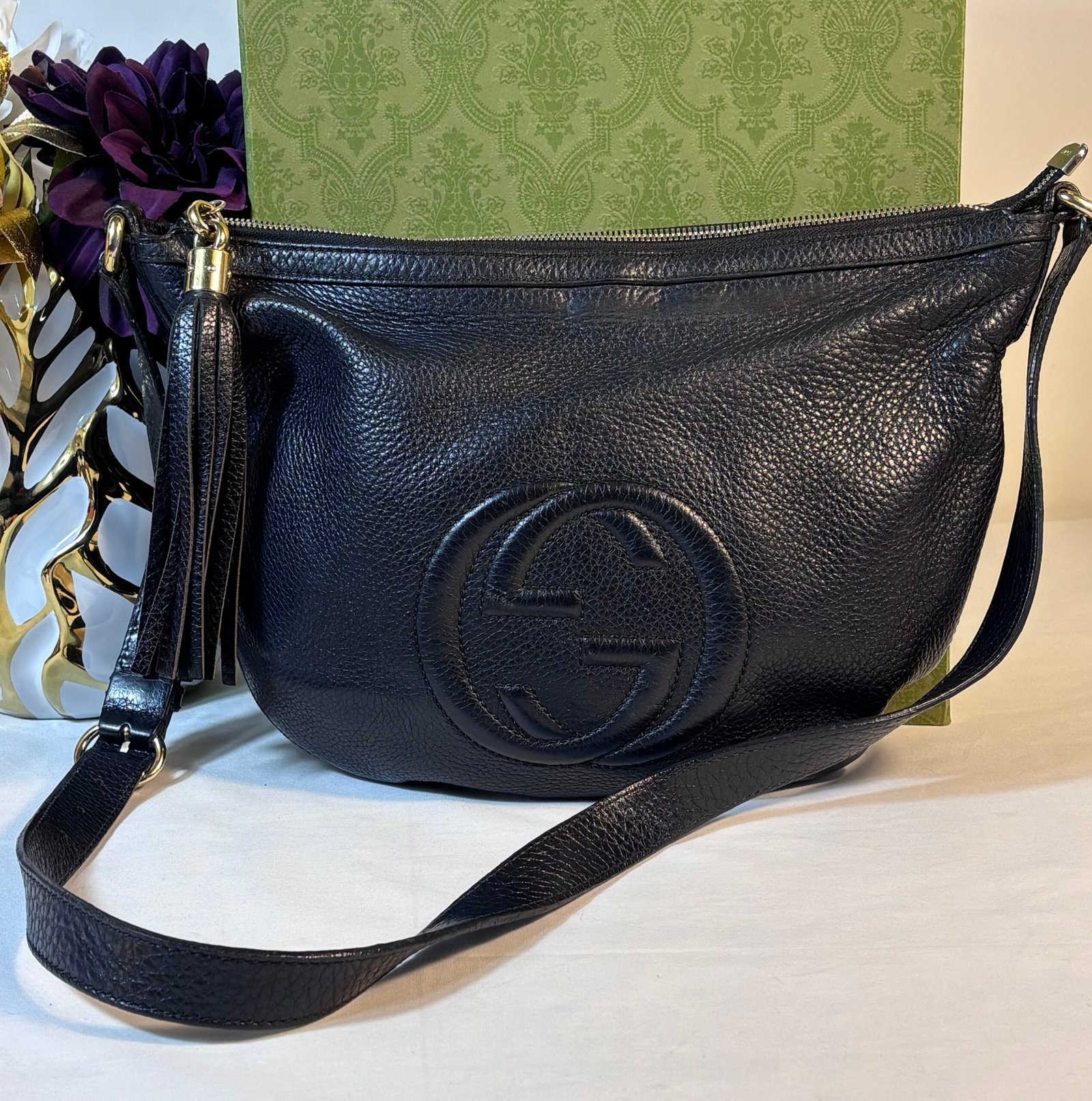 Gucci Black Soho Tassel Crossbody