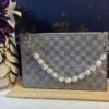 Louis Vuitton Silver Glitter Pochette