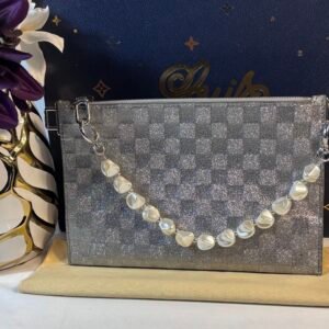 Louis Vuitton Silver Glitter Pochette