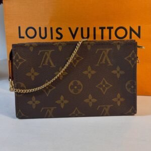 Beautiful Monogram Bucket Pouch with Chain