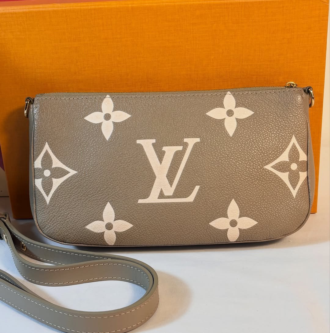 Gorgeous Large Khaki Bicolor Pochette