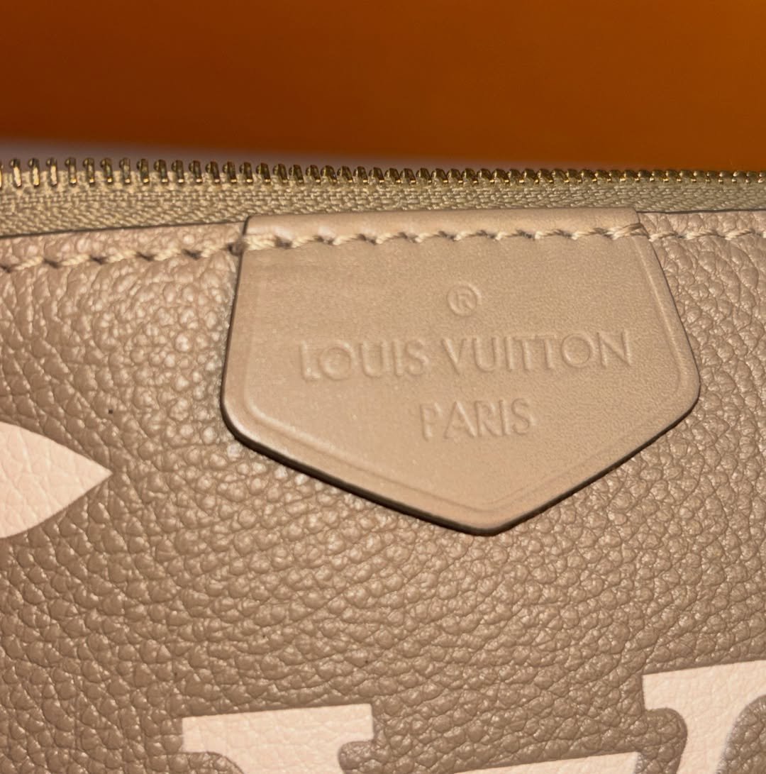 Gorgeous Large Khaki Bicolor Pochette - Image 8