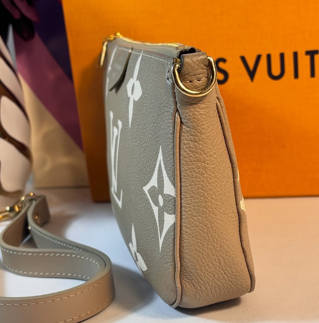 Gorgeous Large Khaki Bicolor Pochette - Image 6