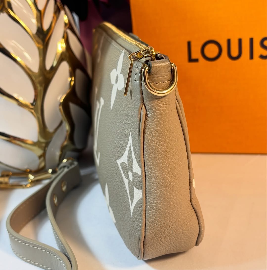 Gorgeous Large Khaki Bicolor Pochette - Image 4
