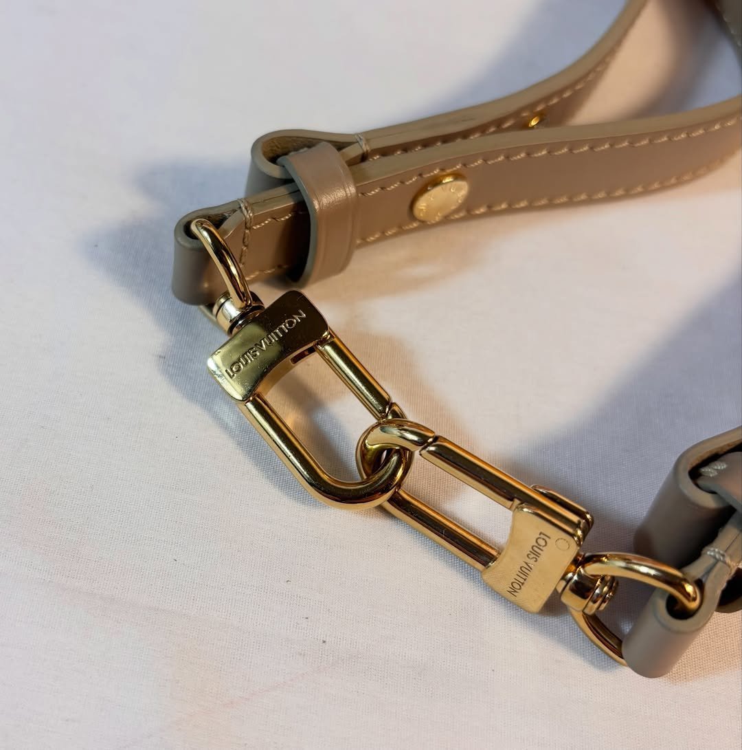 Gorgeous Large Khaki Bicolor Pochette - Image 3