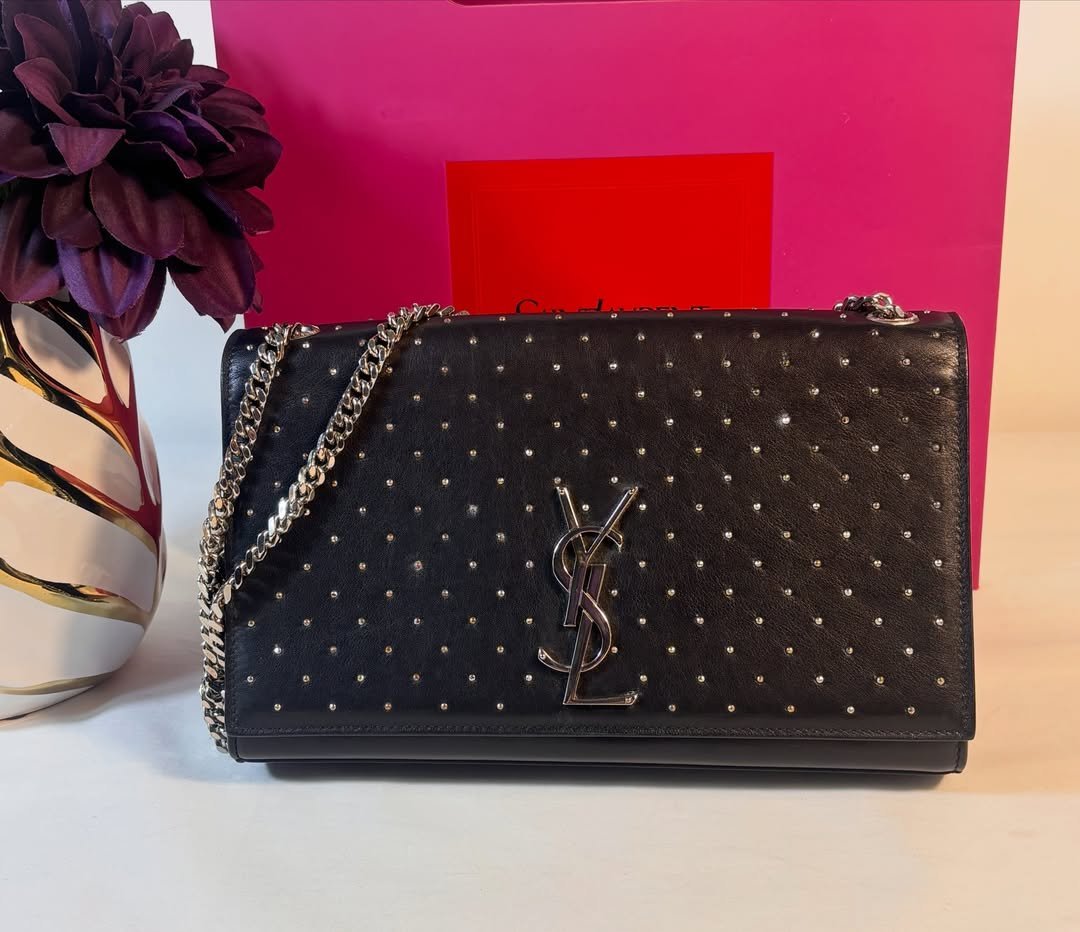 Gorgeous Black Studded Kate 2 Way Carry