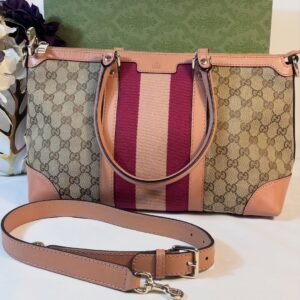 Monogram Web Top Handle 2 Way Carry Pink