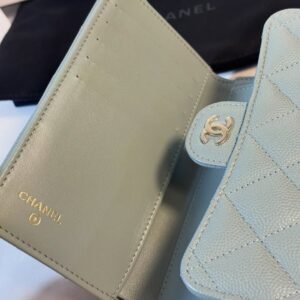 Alternative view of Quilted Medium Caviar Wallet Gris