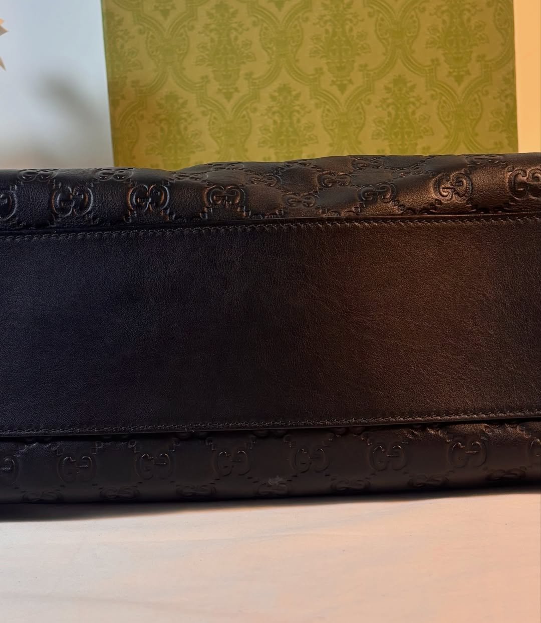Beautiful Black Guccissima Padlock Tote - Image 5