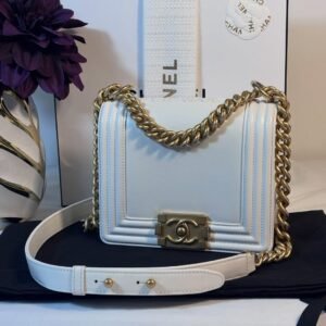 Stunning Square Small White Boy Bag