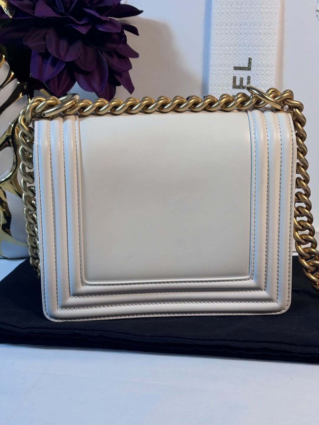 Stunning Square Small White Boy Bag - Image 6