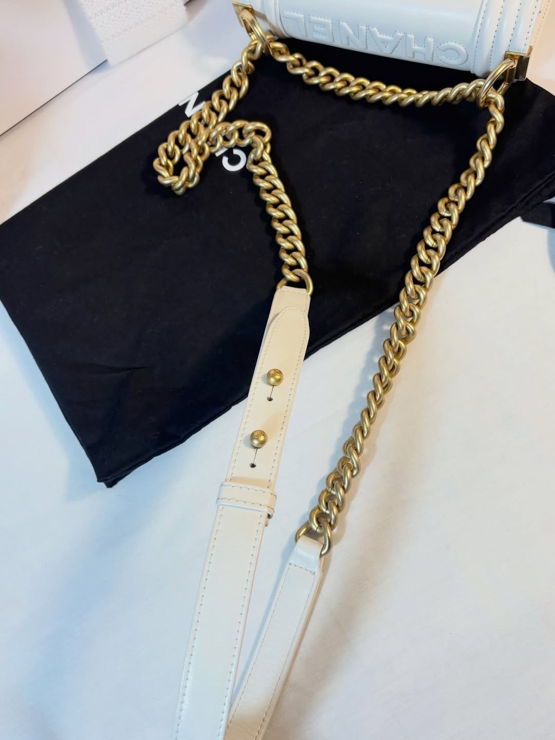 Stunning Square Small White Boy Bag - Image 8