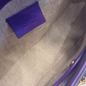 Alternative view of Stunning Lady Web Small Purple Bag
Great condition
Made in Italy
Includes dust bag and leather strap
7 x 6. Fits a phone