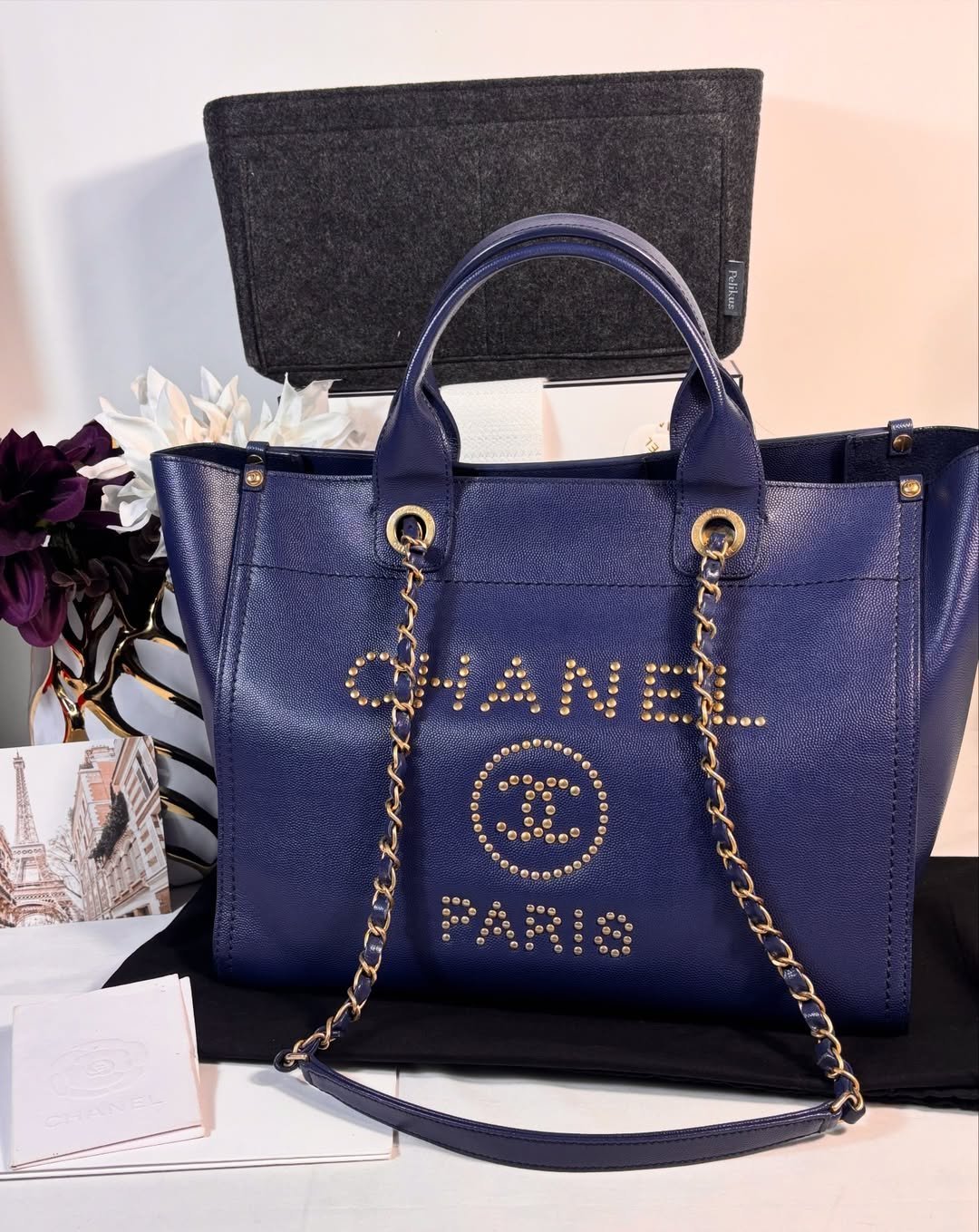 Caviar Studded Deauville Tote