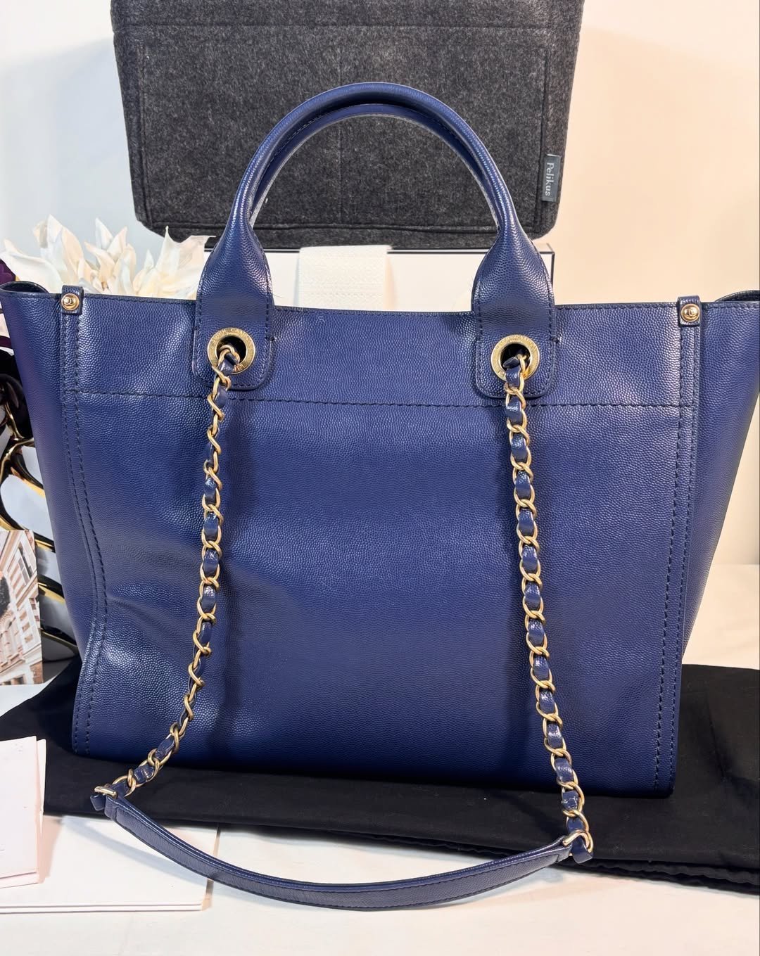 Caviar Studded Deauville Tote - Image 5