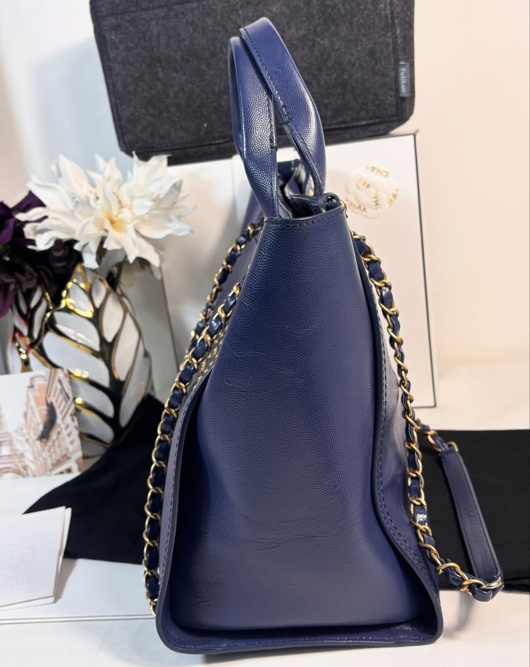 Caviar Studded Deauville Tote - Image 3