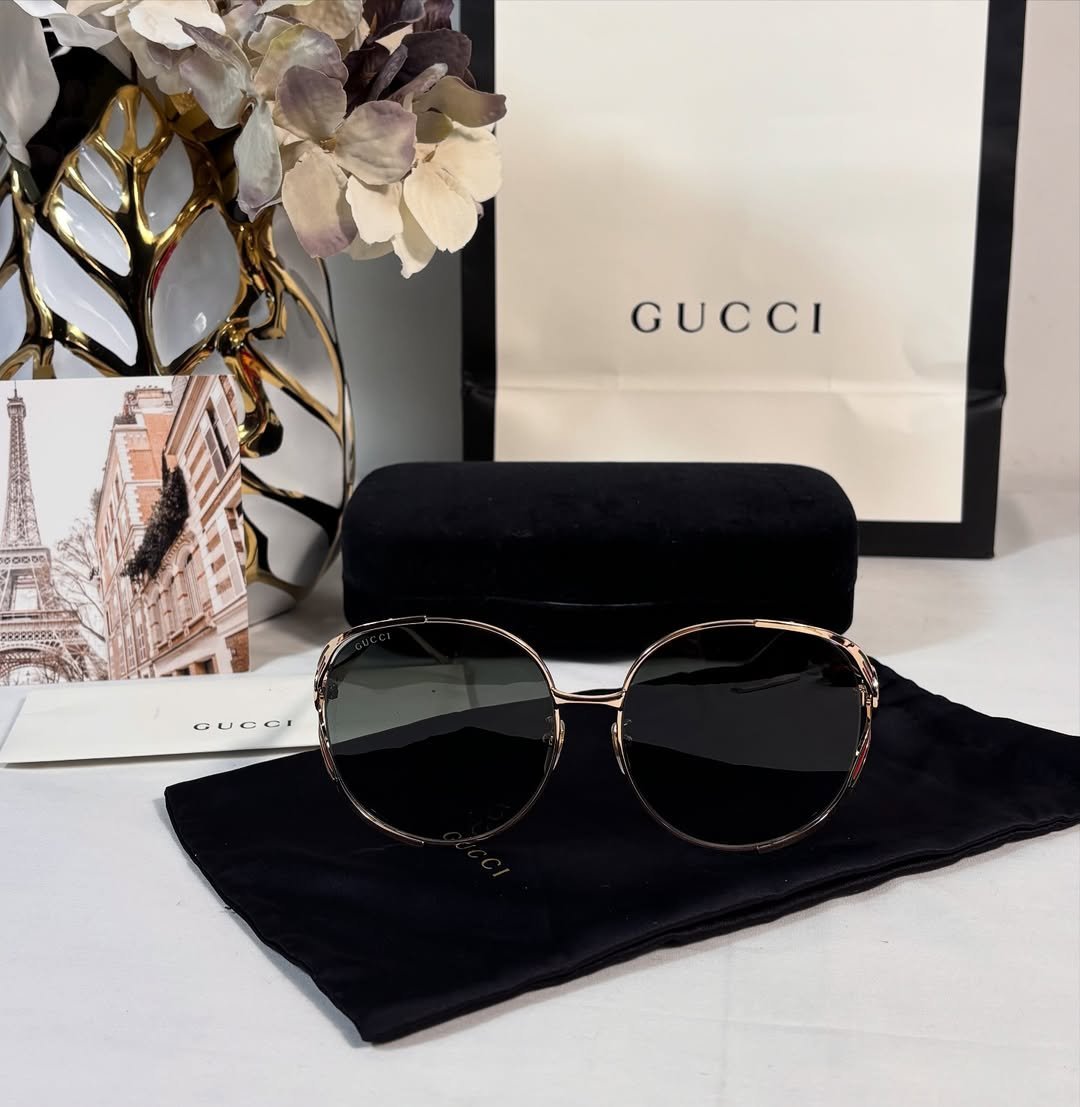 Oversized Gradient Round Sunglasses
