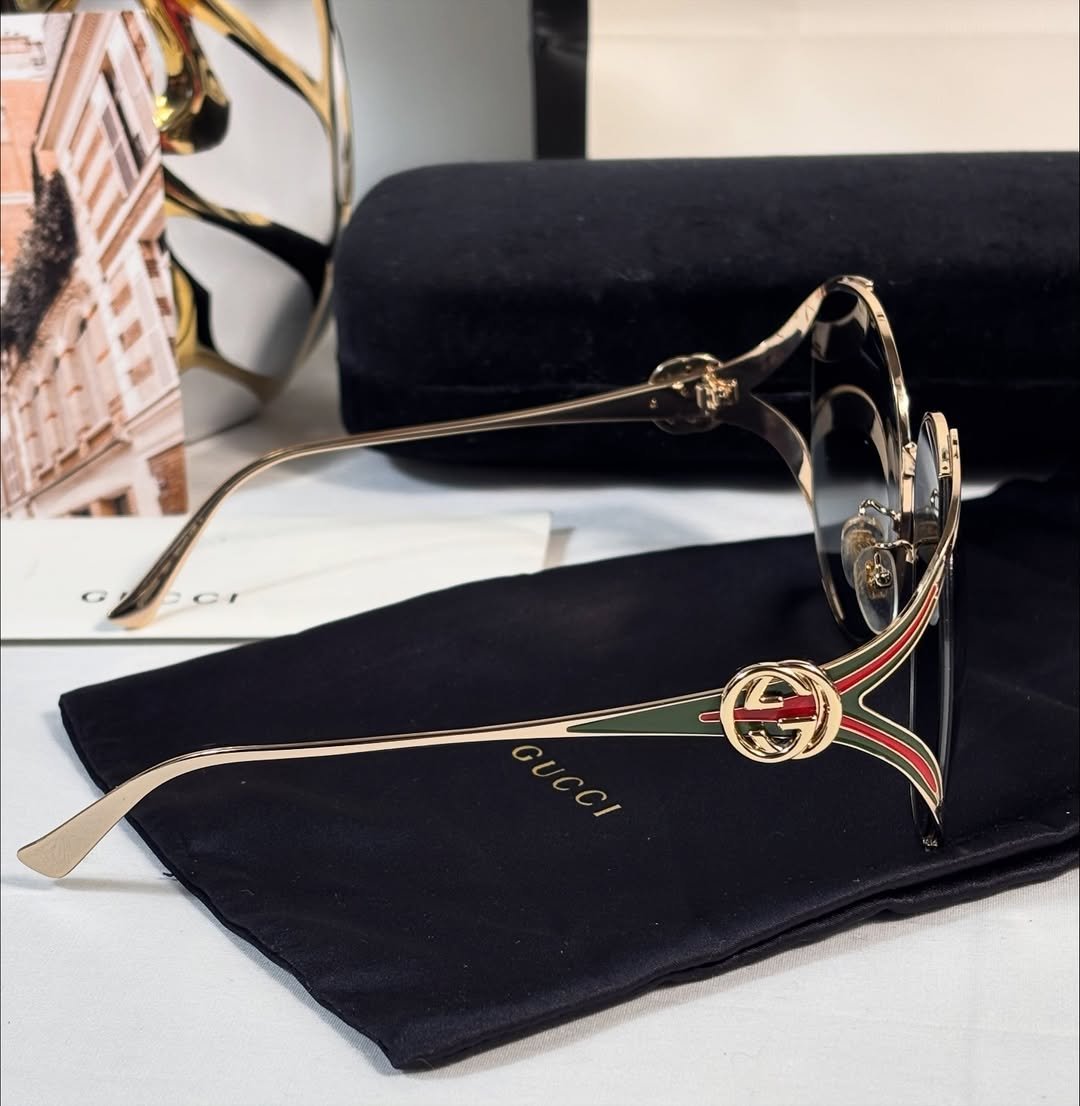 Oversized Gradient Round Sunglasses - Image 4