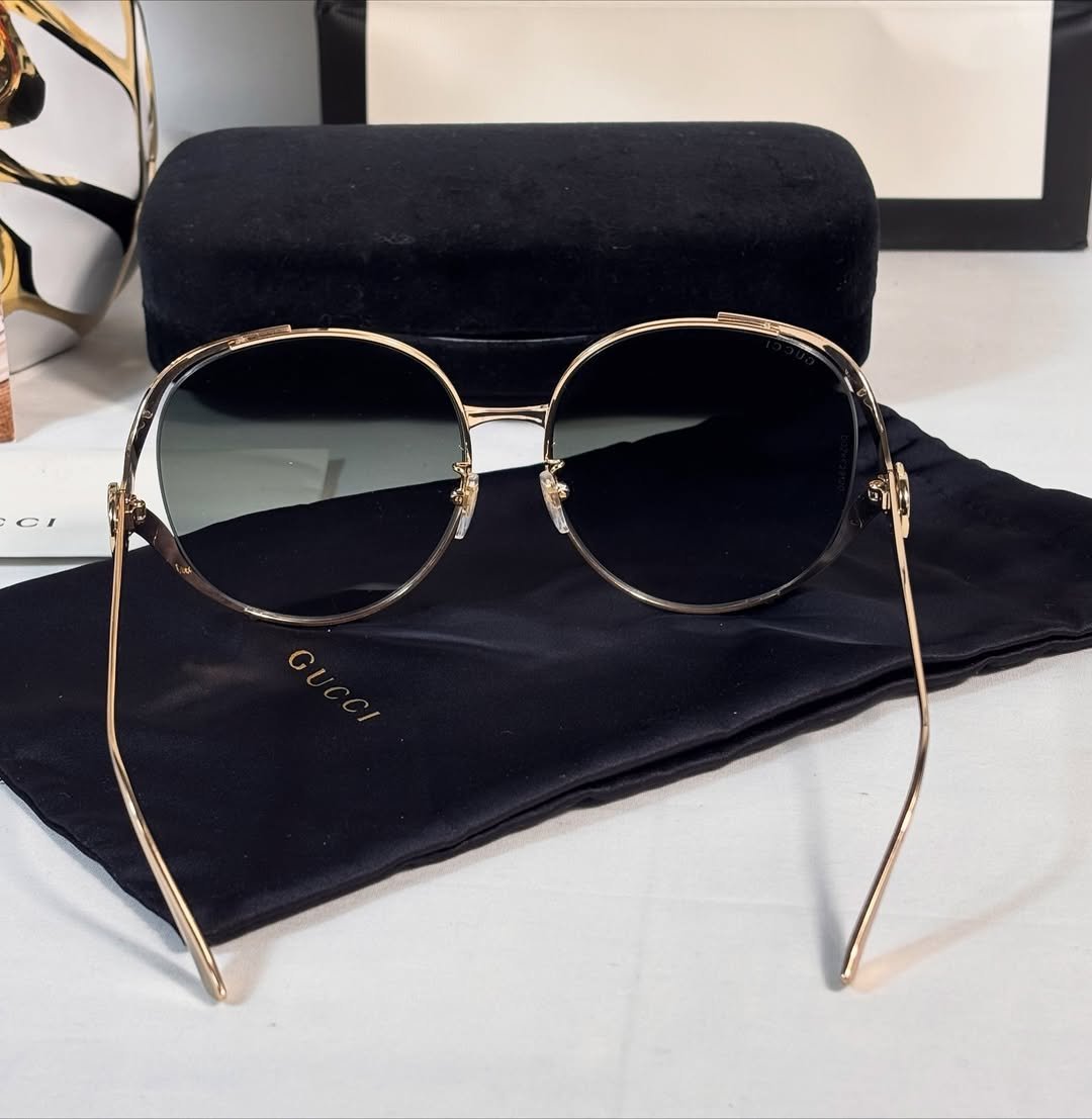 Oversized Gradient Round Sunglasses - Image 5