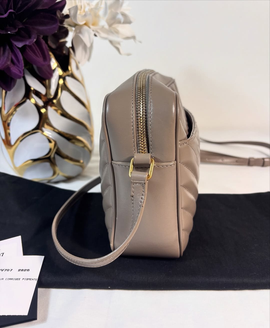 Stunning Medium Lou Camera Bag Greyish Brown - Image 5