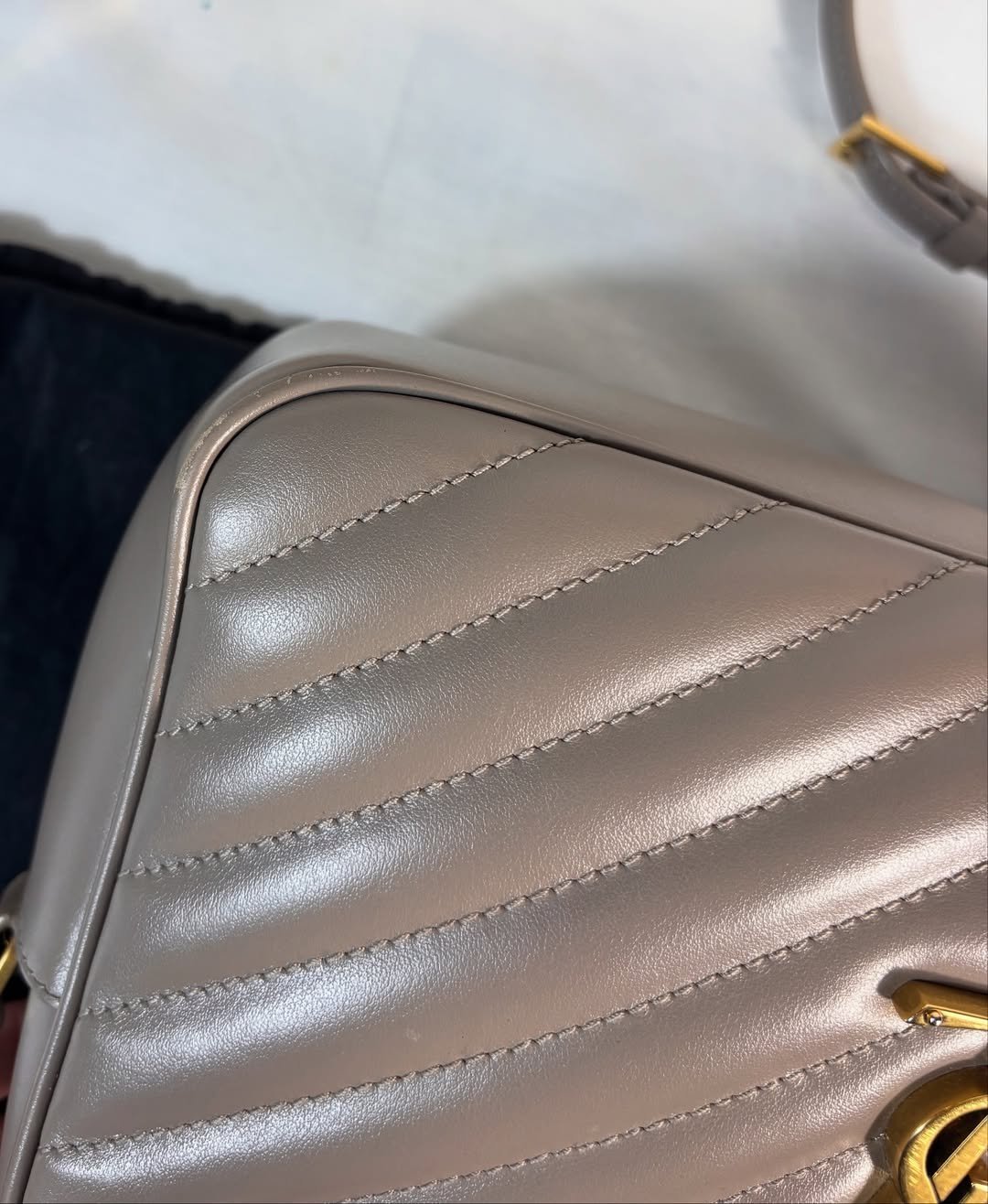 Stunning Medium Lou Camera Bag Greyish Brown - Image 2