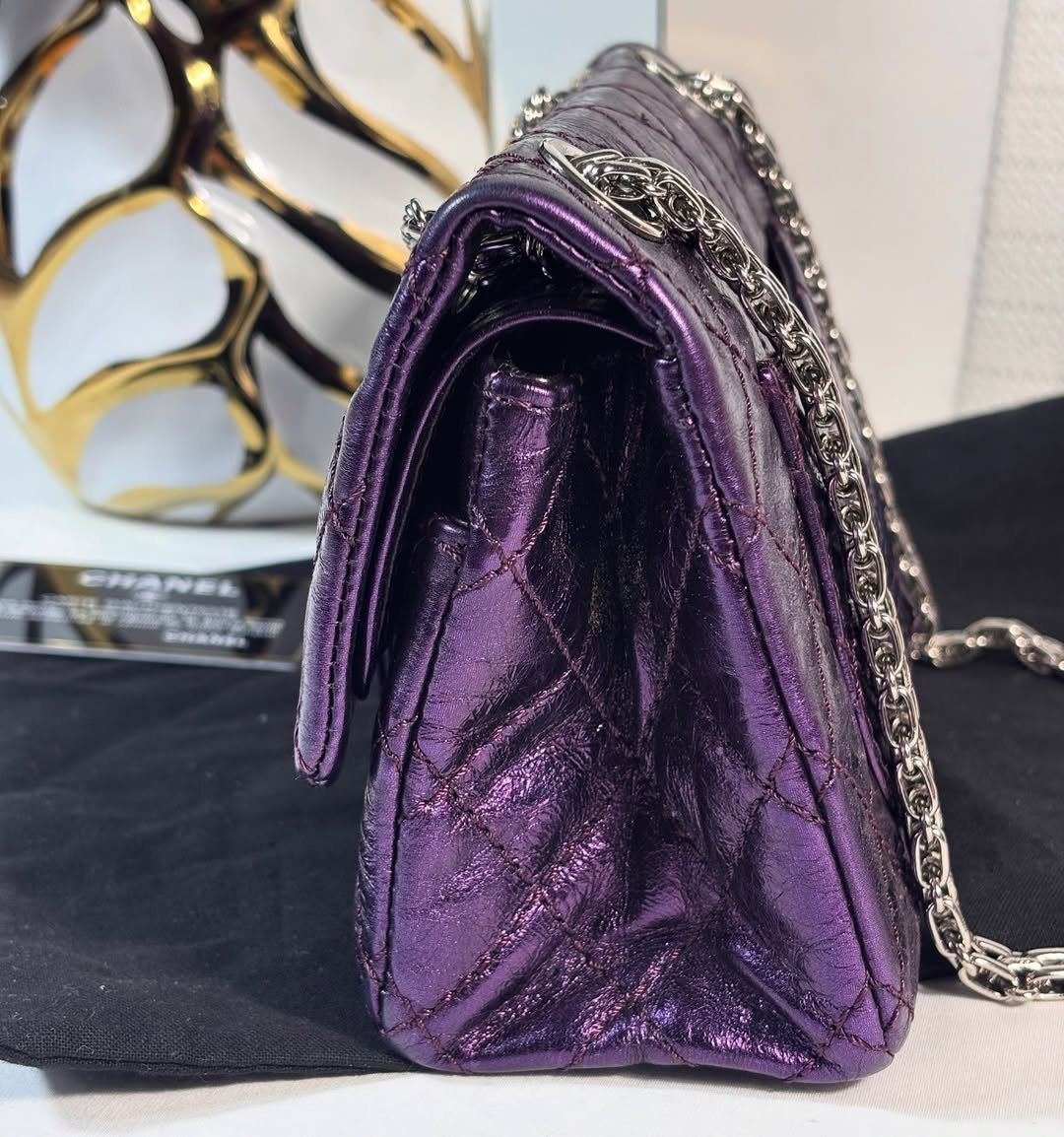 Metallic Purple Reissue Mini Double Flap - Image 8