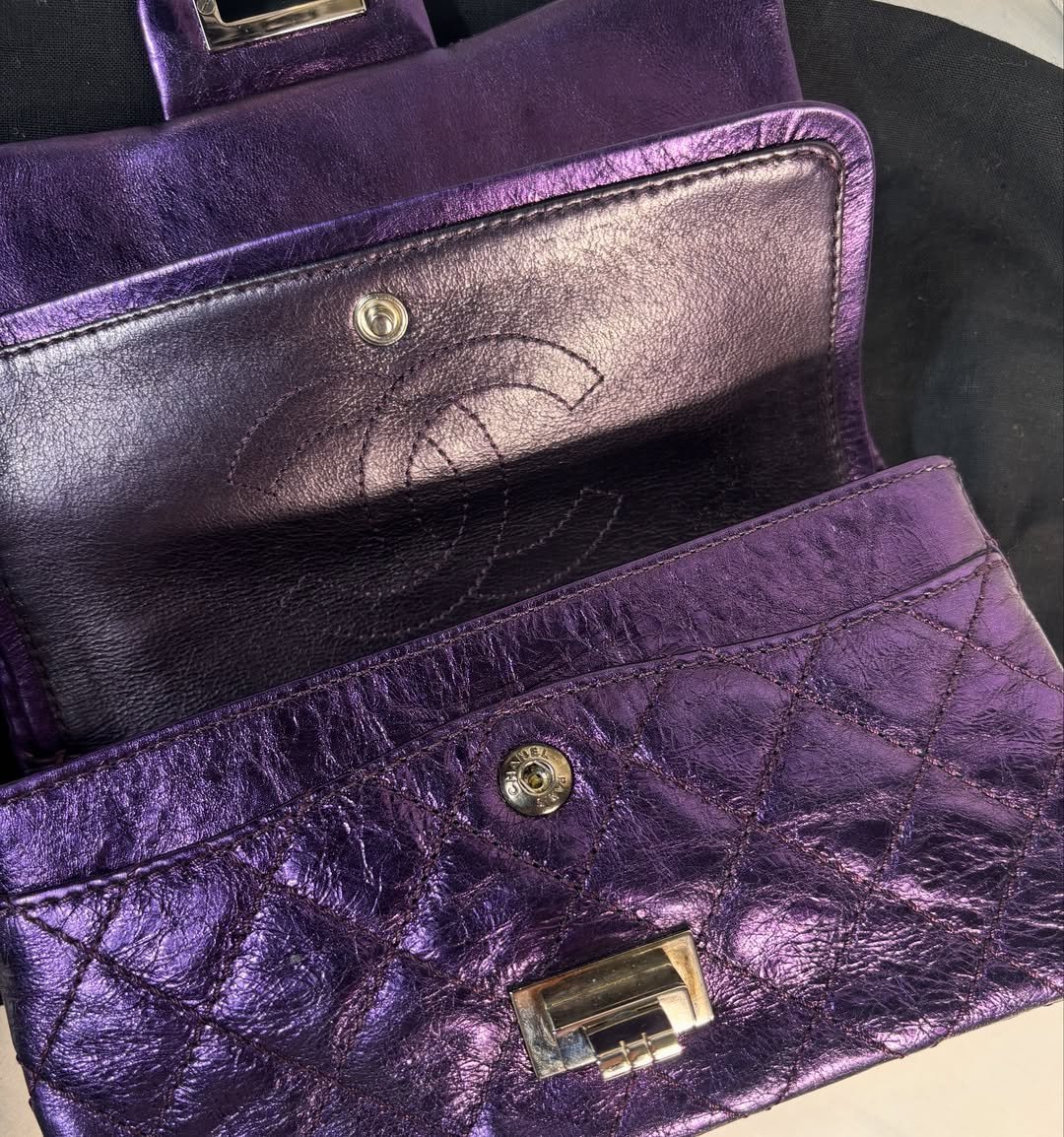 Metallic Purple Reissue Mini Double Flap - Image 7