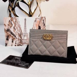 Boy Cardholder Gray Caviar