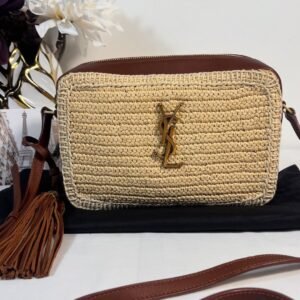 Medium Lou Camera Bag Raffia