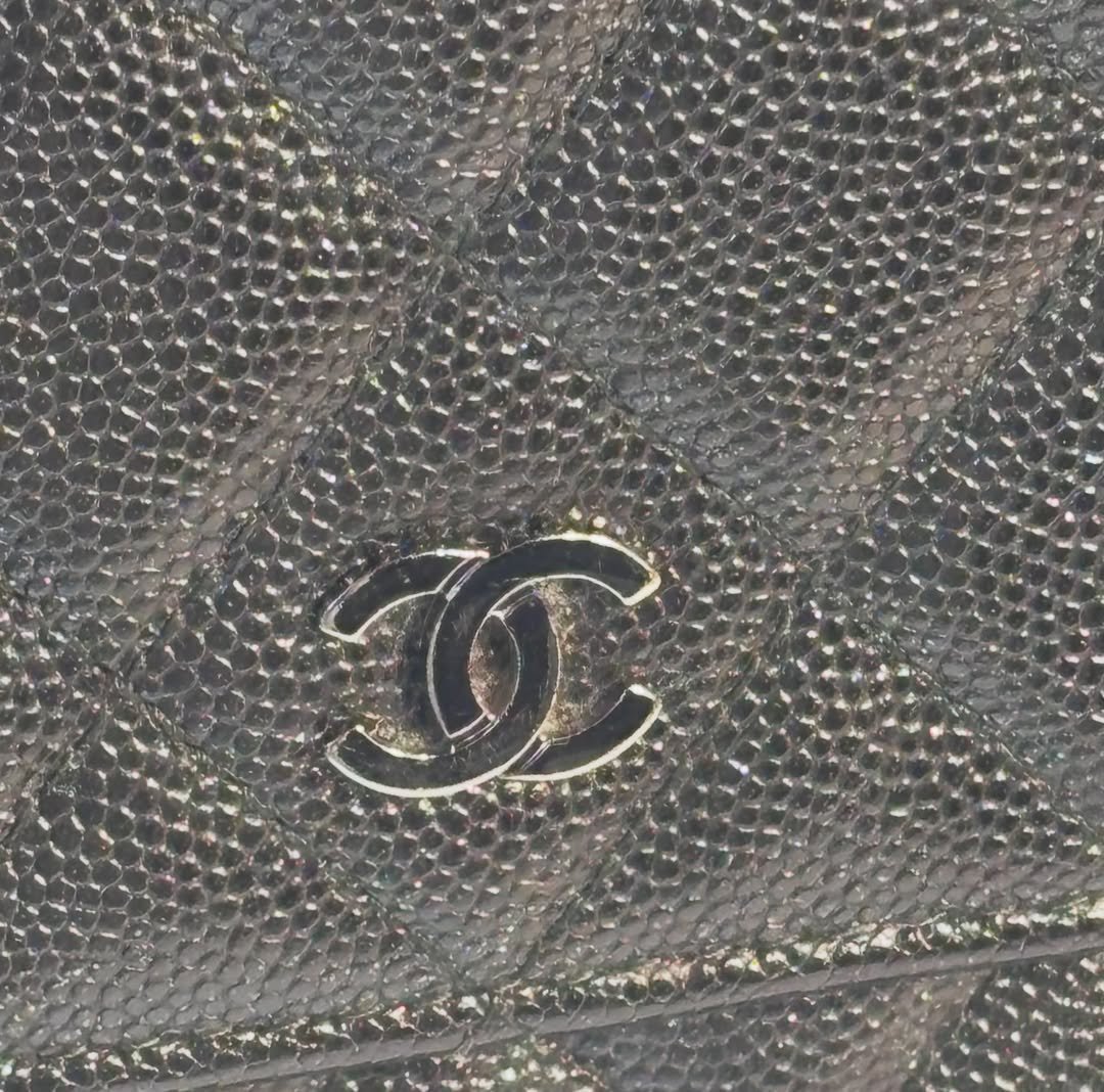 Beautiful Black Caviar Square Woc Crossbody - Image 6