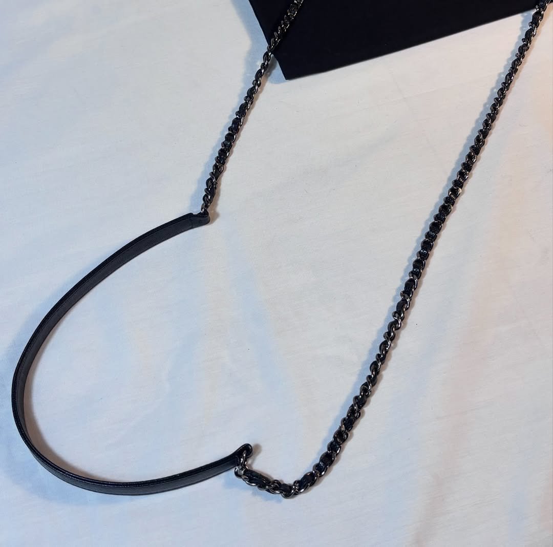 Beautiful Black Caviar Square Woc Crossbody - Image 4